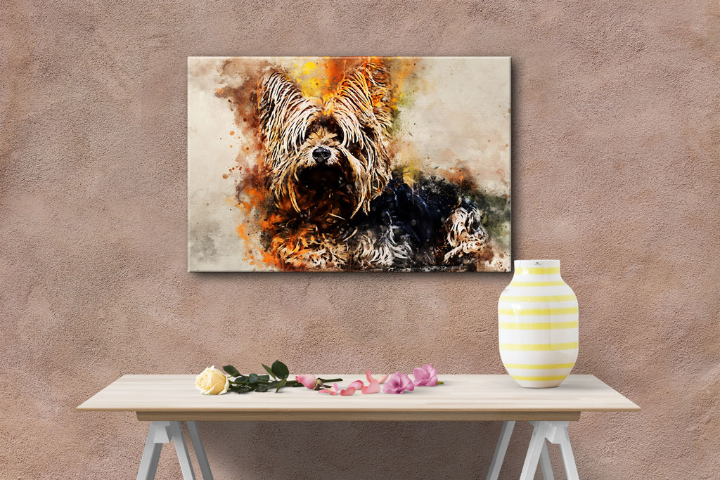 Yorkie wall art cheap