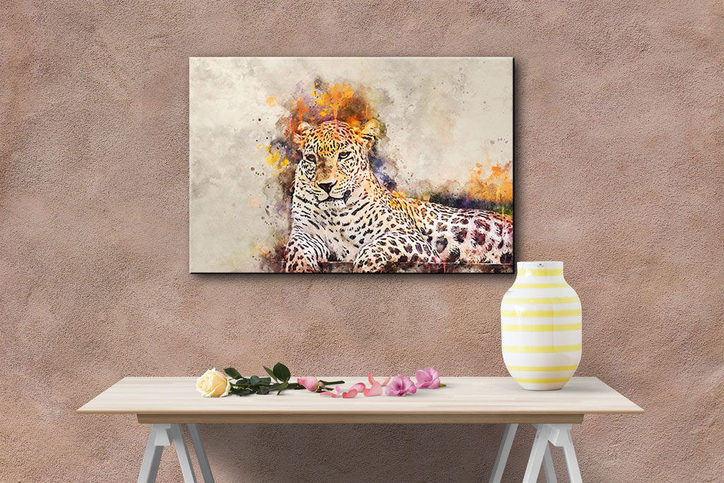 Stunning leopard canvas print Alan Hill Art