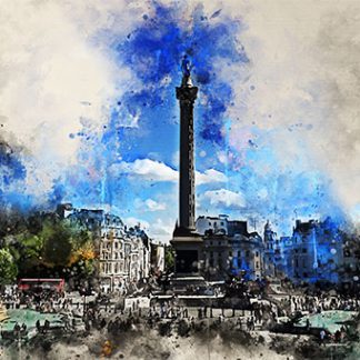Nelson’s column and Trafalgar Square canvas print
