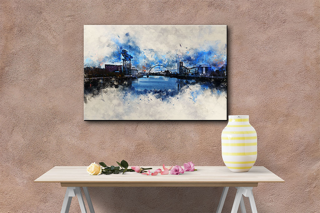“Glasgow’s Dreaming” River Clyde canvas print Alan Hill Art