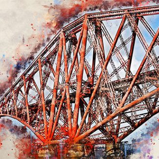 Under the Forth Rail Bridge, canvas print