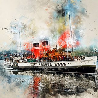 Reflections of the Waverley paddle steamer canvas print
