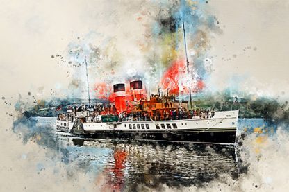 Waverley paddle steamer canvas print