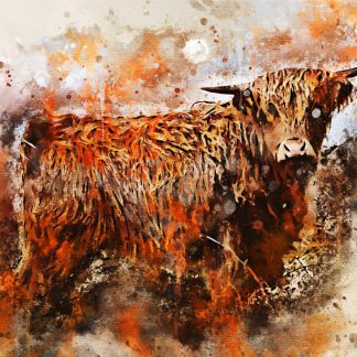New for 2022 – highland cow canvas print – oh hi there
