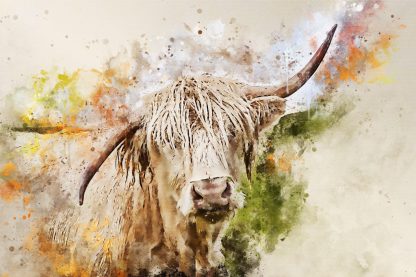 New for 2022 – highland cow canvas print – somethings not right here