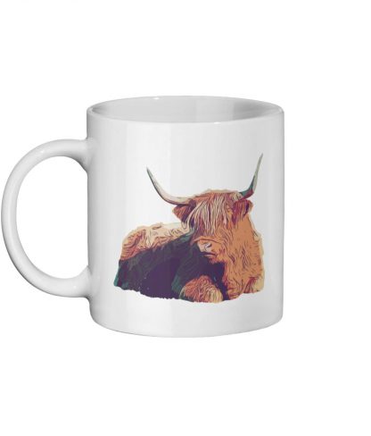 Ceramic Mug 11oz Highland Cow recolor effect