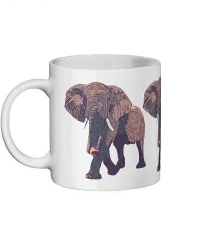 Tall Elephant Ceramic Mug 11oz