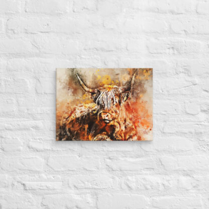 Clyde the highland cow canvas print - Image 4