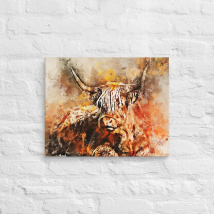 Clyde the highland cow canvas print - Image 5