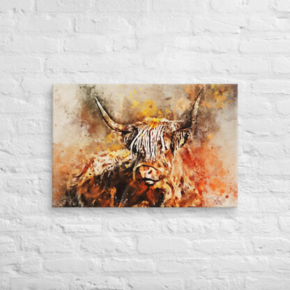 Clyde the highland cow canvas print