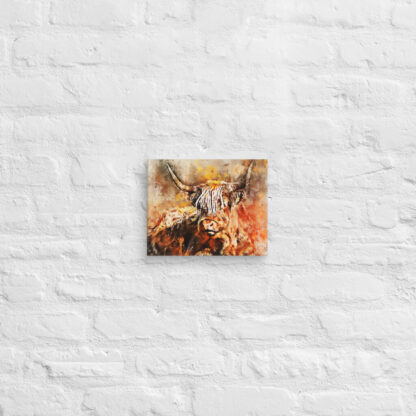 Clyde the highland cow canvas print - Image 2