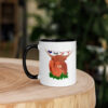 Highland cow washing line Mug with Color Inside - Image 3