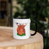 Highland cow washing line Mug with Color Inside - Image 4